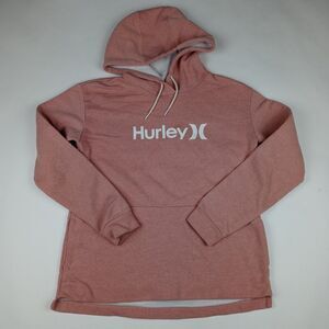 HURLEY Hoodie Sweatshirt Sweater Women's Size Medium Spell Out Logo Pullover